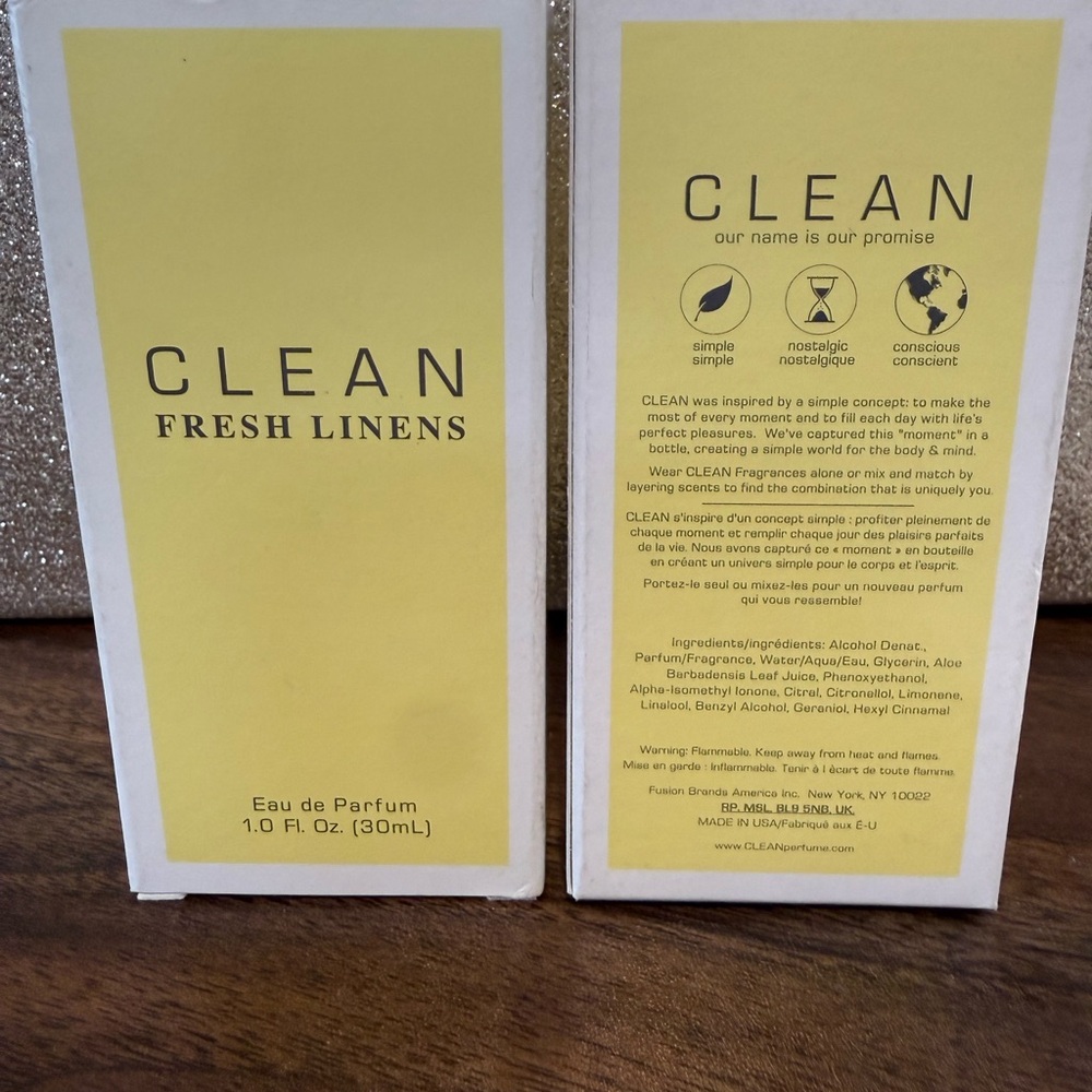 NIB CLEAN Fresh Linens 1 oz